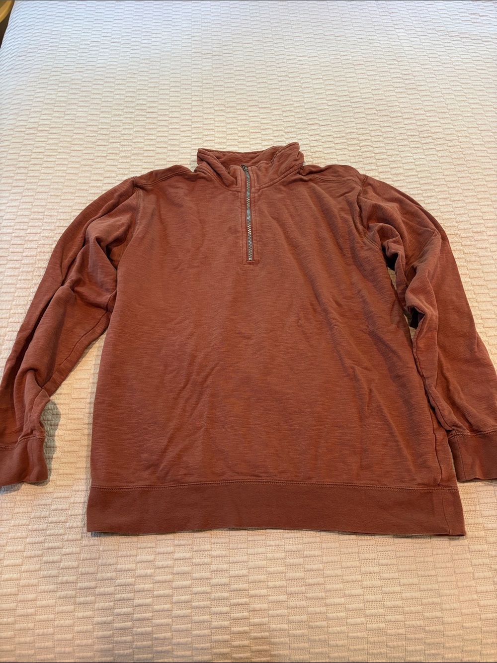 Orvis Men's Half-Zip Montana Morning Sweater in Rust